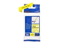 Brother TZe-FX651 - Lim - svart på gult - Rulle ( 2,4 cm x 8 m) 1 kassett(er) flexibel ID-tejp - för P-Touch PT-E550; P-Touch Cube PT-P910; P-Touch Cube Plus PT-P710; P-Touch Cube Pro PT-P910 TZEFX651