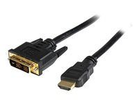 StarTech.com 1 m HDMI till DVI-D-kabel – M/M - Adapterkabel - HDMI hane till DVI-D hane - 1 m - skärmad - svart HDDVIMM1M