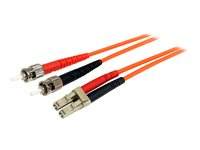 StarTech.com 1m Fiber Optic Cable - Multimode Duplex 62.5/125 - LSZH - LC/ST - OM1 - LC to ST Fiber Patch Cable (FIBLCST1) - Patch-kabel - LC multiläge (hane) till ST-läge (multi-mode) (hane) - 1 m - 1 m - fiberoptisk - duplex - 62,5/125 mikron - orange FIBLCST1