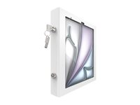 Compulocks iPad Air M2 13" (2024), Apex Enclosure Tilting Stand 8" - Monteringssats (ställ, hölje) - synliga kameror och sensorer fram/bak - för surfplatta - låsbar - metallram - vit - skärmstorlek: 13" - väggmonterbar - för Apple 13-inch iPad Air M2 Wi-Fi, M2 Wi-Fi + Cellular TCDP01W13APXW