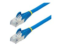 StarTech.com 3m CAT6a Ethernet Cable - Blue - Low Smoke Zero Halogen (LSZH) - 10GbE 500MHz 100W PoE++ Snagless RJ-45 w/Strain Reliefs S/FTP Network Patch Cord - Patch-kabel - RJ-45 (hane) till RJ-45 (hane) - 3 m - S/FTP - CAT 6a - IEEE 802.3bt - halogenfri, formpressad, hakfri, tvinnad - blå NLBL-3M-CAT6A-PATCH