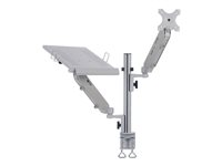 Eaton Tripp Lite Series Full-Motion Desktop Clamp for Laptop and 17" to 32" Monitor, Aluminum, TAA - Monteringssats - justerbar arm med full rörlighet - för Bildskärm - aluminium, stål - silver - skärmstorlek: 17"-32" - disk-monteringsbar - TAA-kompatibel DDR1732NBMTAA