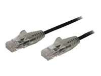 StarTech.com 1 m CAT6-kabel - Tunn - Hakfria RJ45-kontakter - Svart - Patch-kabel - RJ-45 (hane) till RJ-45 (hane) - 1 m - CAT 6 - hakfri - svart N6PAT100CMBKS