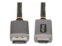 StarTech.com 6ft (2m) DisplayPort to HDMI Adapter Cable, 8K 60Hz, 4K 144Hz, HDR10, DP 1.4 to HDMI 2.1 Active Video Converter, DisplayPort Desktop to HDMI Monitor, M/M - DisplayPort to HDMI Cord (133DISPLAYPORTHDMI21) - Adapterkabel - DisplayPort hane till HDMI hane - 2 m - rymdgrå - stöd för 4K, stöd för 8K, aktiv 133DISPLAYPORTHDMI21