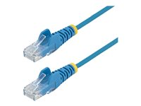 StarTech.com 2 m CAT6-kabel - Tunn - Ej hakfria RJ45-kontakter - Blå - Patch-kabel - RJ-45 (hane) till RJ-45 (hane) - 2 m - CAT 6 - hakfri - blå N6PAT200CMBLS