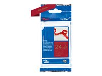 Brother TZe-RW54 - Satin - guld på vinrött - Rulle (2,4 cm x 4 m) 1 kassett(er) bandtejp - för Brother PT-D600; P-Touch PT-2430, 2700, 3600, 7500, 7600, 9800, D800, E550, H500, P750 TZERW54